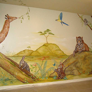Çocuk Odası Duvar Resmi Boyama Örnek