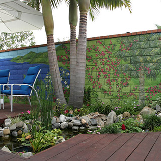 Park / Bahçe / Yaşam Alanı Duvar Resmi Boyama Örnek